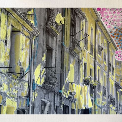 linges aux fenêtres quartier haut Sète